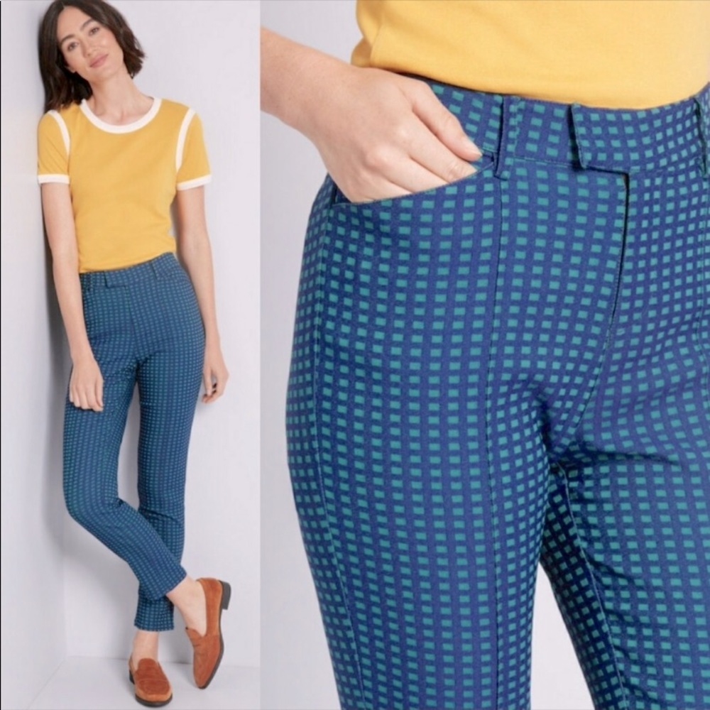 Modcloth Women’s Pants Blue/ Green Sz 14